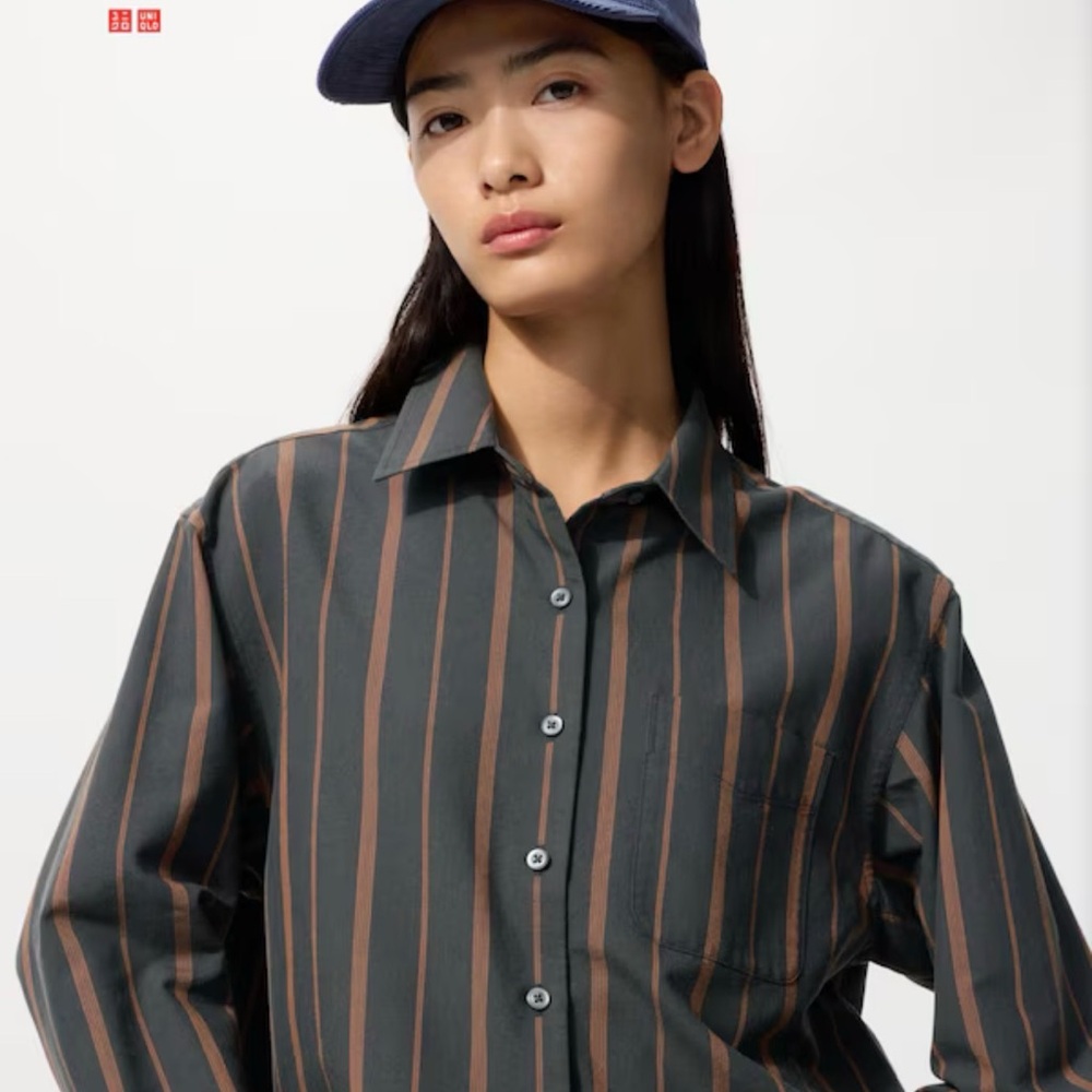Uniqlo | J.W. Andersen Oxford Boxy Cropped Striped Shirt